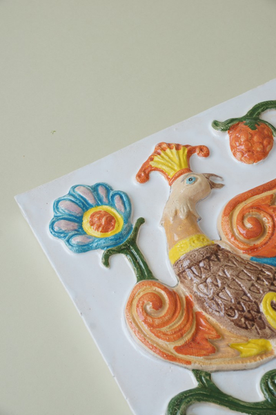 Дивная птица (фасадный изразец)