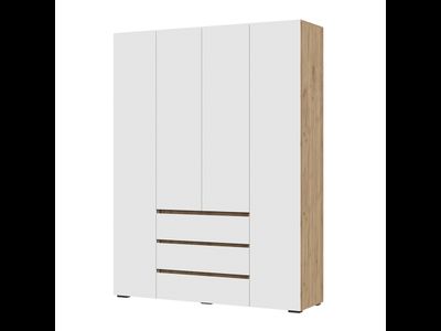 Хелен ШК 05 Шкаф 4-х дверный 1600х2100х465 дуб крафт золотой/белый