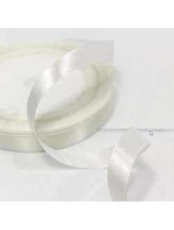 Лента атласная 12мм (42, тепл. белая), 22,9м