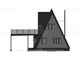 A-FRAME 75 м2, с террасой 38,68м2