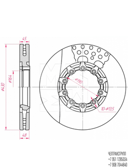 Диск тормозной САФ SKRB 9022 (430 мм) 4079001300 (M2000081)