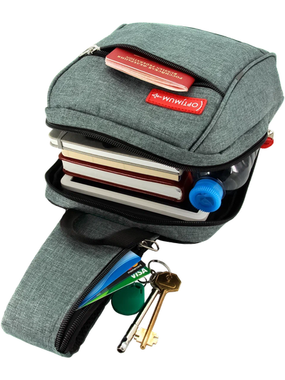 Рюкзак с одной лямкой - сумка на грудь Optimum XXL RL, серый