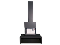 Камин МАДРИД на дровнике Гигант центральный подовый / черный шамот подовый