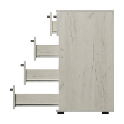 Комод Стандарт-5 NEW Дуб крафт белый, Ш800хГ460хВ829