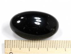 Турмалин черный, Шерл, галтовка, Бразилия (27*16*14 мм, 11 г) №28482
