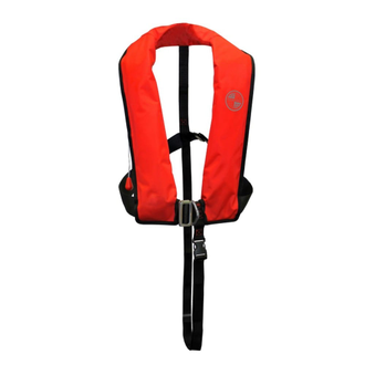 Автоматический надувной спасательный жилет «Ocean Safety» GDR175BL, 15 кг, LIF7573 Kru XF 150 N красный со страховочным поясом