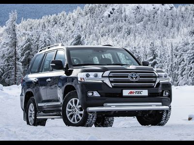 Защита переднего бампера d76/d57 на Toyota Land Cruiser 200 (2015 - ...)