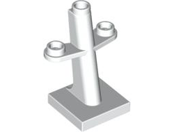 Boat, Mast 2 x 2 x 3 Inclined with Stud on Top and Two Sides, White (4289 / 4253859 / 6108866)