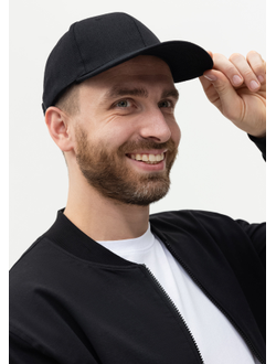 Бейсболка STAN 6 клиньев хлопок 330,06, Чёрный