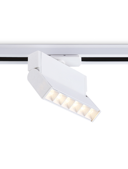 Трековый однофазный светодиодный светильник GL 6811 WH белый LED 6W 3000K 24° 115*22*87