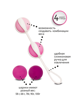 10202 Вагинальные шарики Geisha Balls 2, 17х3 см