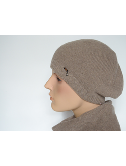 Женский берет из кашемира Vizio Италия 9000 В ореховый фото