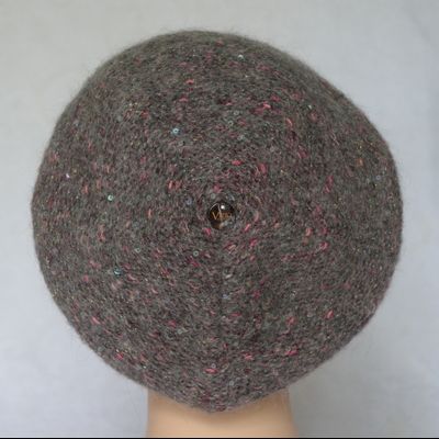 Серый с фуксией берет Vizio Италия 8023 (6926 )