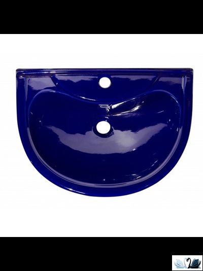 Раковина с пьедесталом Оскольская керамика Престиж, 63 см, синий, для ванной