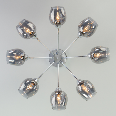 Потолочная люстра со стеклянными плафонами 30164/8 хром Eurosvet&trade;