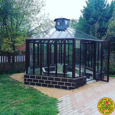 Базовая комплектация шестигранной оранжереи теплицы ЛОНДОН длина грани 2500 мм