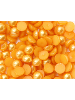 Полубусины 10 мм, цвет желтый