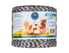 Шнур для электропастуха 6 жил 1000 метров