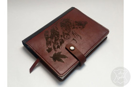 Блокноты органайзер из натуральной кожи с гравировкой на обложке