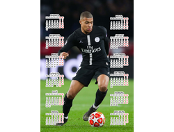 Календарь настенный Kylian Mbappe Lottin, Килиан Мбаппе Лоттен №1