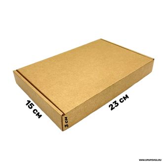 Коробка 23 x 15 x 3 см Бурый