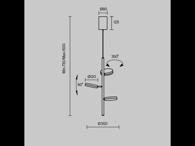 Подвесной светильник Fad, MOD070PL-L18B3K, Maytoni