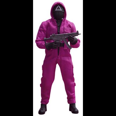 Охранник ("Игра в кальмара", Squid Game)  - КОЛЛЕКЦИОННАЯ ФИГУРКА 1/12 scale Red Suit Game Guard (WKT01A) - Wikee Toys