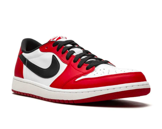 Nike Air Jordan Retro 1 Low (Красные с белым) арт1