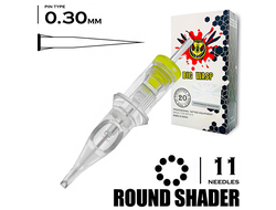 11RS/0,30 mm - Round Shader "BIG-WASP" (Matte Transparent)
