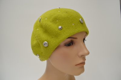 Женский берет со стразами Сваровски