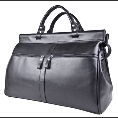 Кожаный саквояж Veano Premium black (арт. 4004-61)