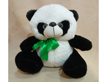 панда гладкий мех с лентой 23 см