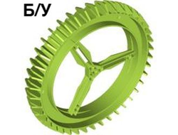! Б/У - Wheel Hard Plastic Spoked Giant Thin (160mm D. x 28mm), Lime (59521 / 4505520 / 4545216) - Б/У