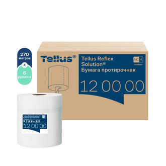 120000 Tork Tellus Reflex™ Solution Протирочная бумага однослойная базовая в рулоне с центральной вытяжкой M4 / MC4