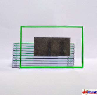 Фотомагнит акриловый прямоугольный 105x70 зеленый (продается упаковкой по 5шт)