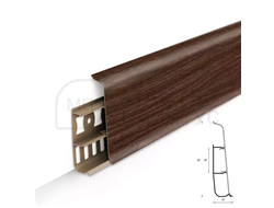 Плинтус ПВХ Идеал Деконика 85 мм. Орех 291
