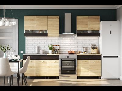 Кухонный гарнитур "КГ - 2(2000)" Белый / Дуб Сонома / Дуб Венге / Тростник (SV)