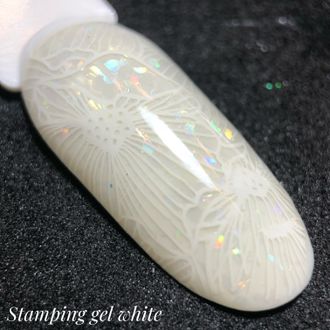 Stamping gel white, гель для стемпинга белый