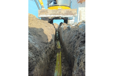 Земляные работы по прокладке газопровода