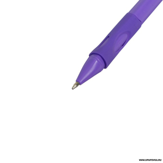 Ручка шариковая 0.7 мм / Синий/ с резиновым держателем/ МИКС/ 1 шт