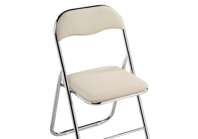 Стул на металлокаркасе Fold 1 складной beige / chrome