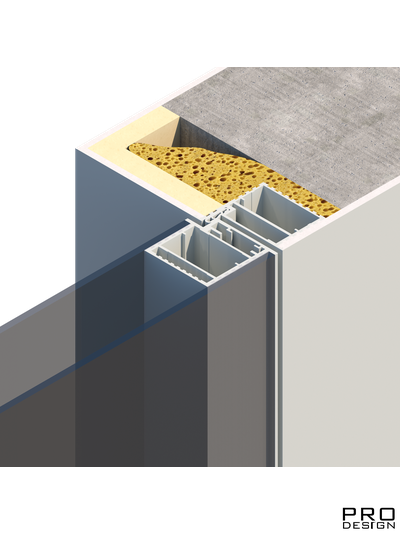 Комплект скрытой двери Pro Design Glass Crystal Graphite 2400 мм