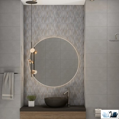 Плитка Creto Misty grey 25 х 40 см серая настенная