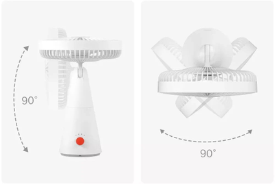 Портативный настольный вентилятор Xiaomi Mijia Desktop Fan 4000mAh (ZMYDFS01DM) белый