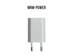 Сетевое зарядное устройство 8989 плоский 1USB MRM 5V/1A (White) 100pcs