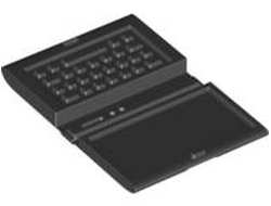 Minifigure, Utensil Computer Laptop, Black (62698 / 4527063 / 6087083)