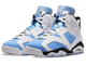 спортивные мужские кроссовки Nike Air Jordan 6 Retro 'UNC Home' White CT8529-410