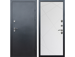 Дверь Термо Сибирь серебро антик Лучи белая