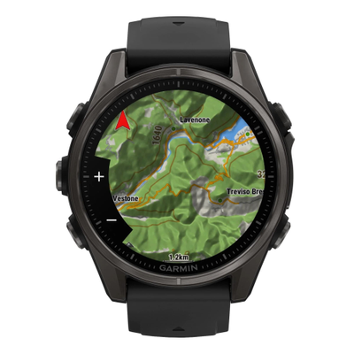 Часы Garmin Fenix 8 - 43mm AMOLED Sapphire Carbon Gray DLC Titanium Black / Pebble Gray
