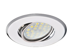 Светильник встраиваемый Ecola DH09 MR16 GU5.3 поворот.плоский Хром 25x90 FC1603EFS